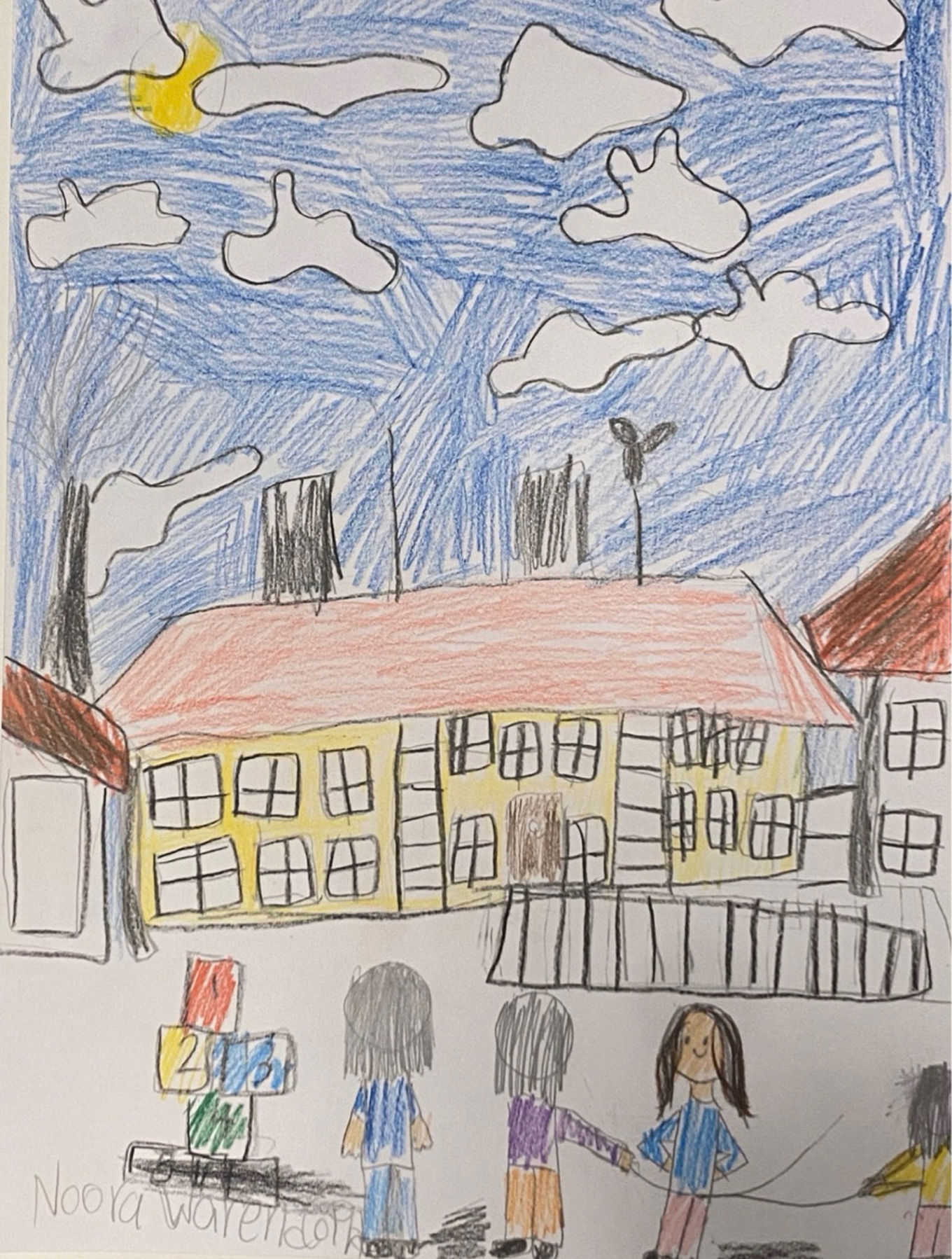 Bygdøy skole tegnet av Noora 2a